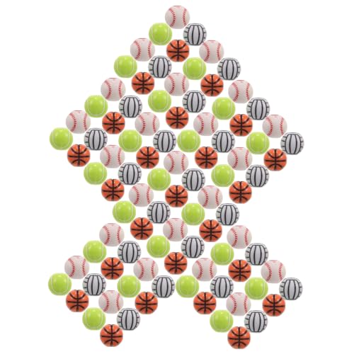 OSALADI 5 Sätze Acrylperlen Diy Schmuckzubehör Für Armbänder Und Haaraccessoires Runde Beads Für Kreative Bastelprojekte Tennis Basketball Baseball 200 Stück * 5 von OSALADI