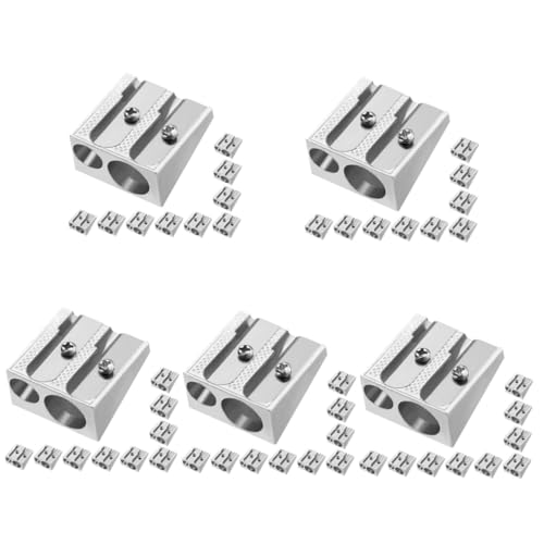 OSALADI 5 Sätze Bleistiftspitzer Skizzierung Künstler Erwachsene Mini -bleistiftschärfer Anspitzer Kunst Zeichnung Handgehaltener Bleistiftschärfer Aluminiumlegierung Silber 10 Stück * 5 OSALADI 5 Sätze Bleistiftspitzer Skizzierung Künstler Erwachsene Mini -bleistiftschärfer Anspitzer Kunst Zeichnung Handgehaltener Bleistiftschärfer Aluminiumlegierung Silber 10 Stück * 5 von OSALADI