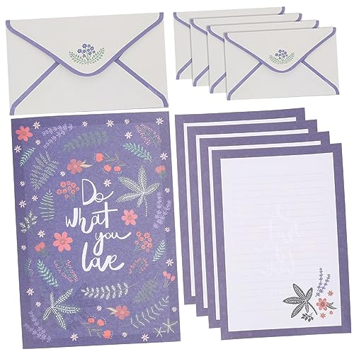 OSALADI 5 Sätze Blumen Briefpapier Set Teiliges Umschlag und Schreibpapier Set für Einladungen Hochzeiten und Besondere Anlässe Langlebig und Elegant OSALADI 5 Sätze Blumen Briefpapier Set Teiliges Umschlag und Schreibpapier Set für Einladungen Hochzeiten und Besondere Anlässe Langlebig und Elegant von OSALADI