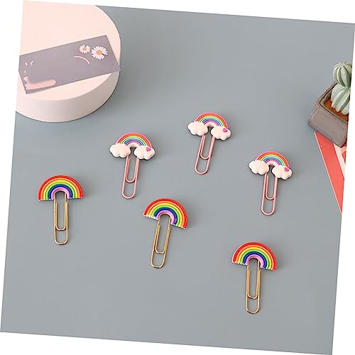 OSALADI 5 Sätze Bunte Büroklammern Niedliche Regenbogen Papierklammern Für Fotos Notizen Und Dokumente Leicht Und Tragbar Praktische Bürobedarf Für Zuhause Und Büro 20 Stück * 5 von OSALADI
