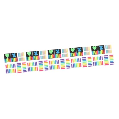 OSALADI 5 Sätze Buntes Schreibbare Memo Sticker Selbstklebende Haftnotizen und Index Tabs für Studenten Vielseitig Einsetzbar für Büro Schule und Zuhause von OSALADI