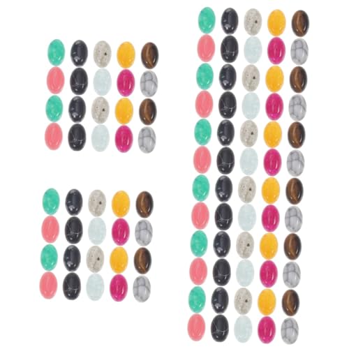OSALADI 5 Sätze Cabochons Naturstein Flache Rückseite Diy Schmuckherstellung Handgefertigte Charms Zufällige Farben Ohrringe Und Armbänder Zufällige Farbe 20 Stück * 5 von OSALADI