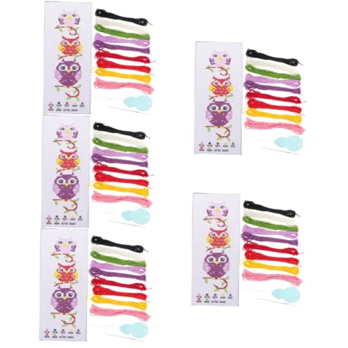OSALADI 5 Sätze Diy Stickbuchzeichen Stickmaterialien für Handgemachte Lesezeichen für Bastel Enthusiasten und OSALADI 5 Sätze Diy Stickbuchzeichen Stickmaterialien für Handgemachte Lesezeichen für Bastel Enthusiasten und von OSALADI