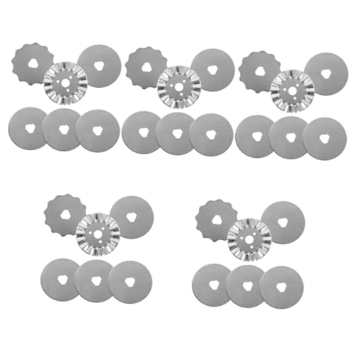 OSALADI 5 Sätze Ersatzrotorblätter Beschichtet Rotationstrimmer Rotationsschneider Stoff Rotierend Klingen Für Rollschneider Schneidemesser Aus Leder Rostfreier Stahl Silber 6 Stück * 5 OSALADI 5 Sätze Ersatzrotorblätter Beschichtet Rotationstrimmer Rotationsschneider Stoff Rotierend Klingen Für Rollschneider Schneidemesser Aus Leder Rostfreier Stahl Silber 6 Stück * 5 von OSALADI