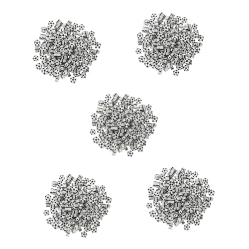 OSALADI 5 Sätze Fußball Perlen Für Diy Armbänder Und Schmuckherstellung Kleine Lose Perlen Polymer Lehm Zubehör Für Schlüsselanhänger Sportliche Bastelmaterialien 100 Stück * 5 von OSALADI
