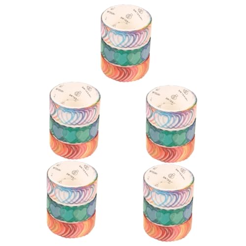 OSALADI 5 Sätze Geständnisdichterkassade Für Notizbuch Sammelalbum Schrott Scrapbooking Klebrig Band Scrapbook-washi-tape Washi-tape-masse Washi Tape Zum Aufzeichnen Papier 3 Rollen * 5 von OSALADI