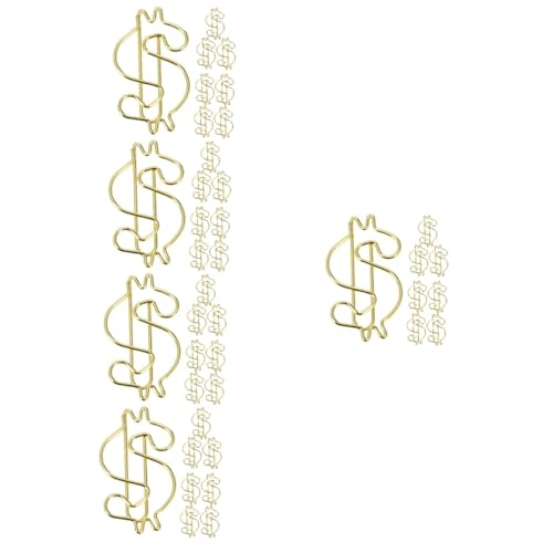 OSALADI 5 Sätze Goldene Paperklamme Elektroplieren Standard Papierclips Geformt Runden Büroklammern Für Die Schule Büroklammer Zum Organisieren Büroklammerklemme Legierung 10 Stück * 5 von OSALADI