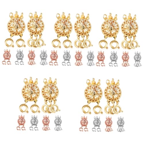 OSALADI 5 Sätze Halskettenverschluss Für Layering Dreifach Verbindungsstücke Für Armbänder Und Mit Blumenform Und Roségold Für Diy Schmuckprojekte 6 Stücke * 5 OSALADI 5 Sätze Halskettenverschluss Für Layering Dreifach Verbindungsstücke Für Armbänder Und Mit Blumenform Und Roségold Für Diy Schmuckprojekte 6 Stücke * 5 von OSALADI