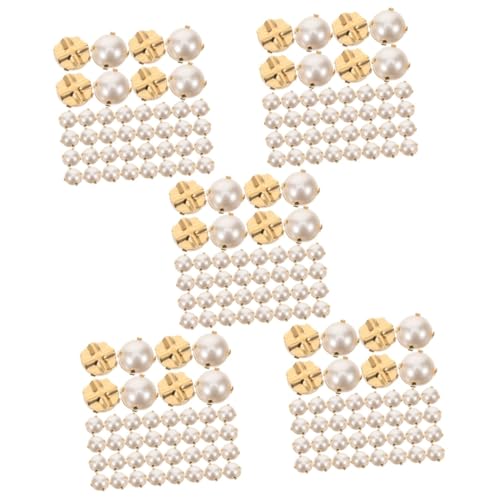 OSALADI 5 Sätze Handgemachte Perlen Claw Dekorationen Halbkreis Kreuz Claw Design Für Diy Bekleidungszubehör Hochwertige Nähperlen Für Kreative Projekte Für Handarbeiten Und 200 Stück * 5 von OSALADI