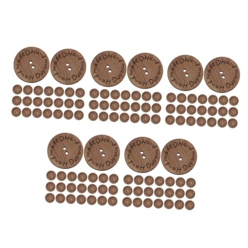 OSALADI 5 Sätze Holzknopfschild Nähen Von Etiketten Für Handgefertigte Artikel Knopfetiketten Zum Stricken Gewindeeinsatz Aus Holz Knopfdekor Paulownia Coffee 100 Stück * 5 OSALADI 5 Sätze Holzknopfschild Nähen Von Etiketten Für Handgefertigte Artikel Knopfetiketten Zum Stricken Gewindeeinsatz Aus Holz Knopfdekor Paulownia Coffee 100 Stück * 5 von OSALADI