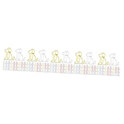 OSALADI 5 Sätze Hunde Büroklammer Büroklammern Anhänger Mini Hundeklammern Schreibtisch Accessoires Für Hunde Kleine Dackel Büroklammer Neuartige Namensform Hunde Süße 50 Stück * 5 von OSALADI