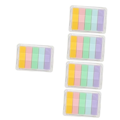 OSALADI 5 Sätze Klebezettel Bunte Haftnotizen Index Tabs für Büro und Schule Selbstklebend Beschreibbar Praktische Seitenmarker für Lesezeichen und Notizen von OSALADI