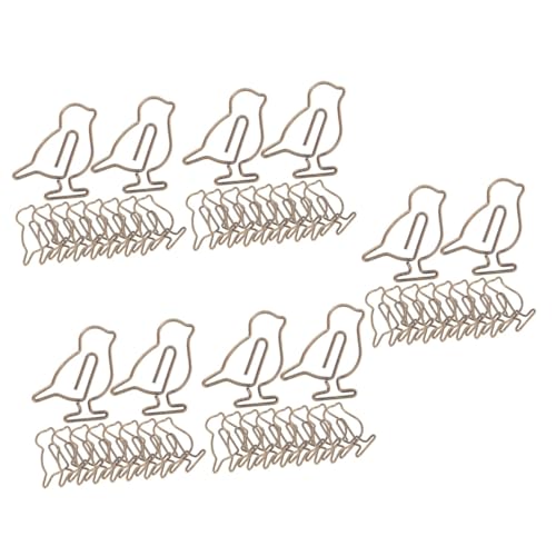 OSALADI 5 Sätze Kreative Büroklammern Form Eines Antiken Vogelmotivs Aus Metall Für Notizen Dokumente Und Scrapbooking Einzigartiges Design Für Büro Und Zuhause 20 Stück * 5 von OSALADI
