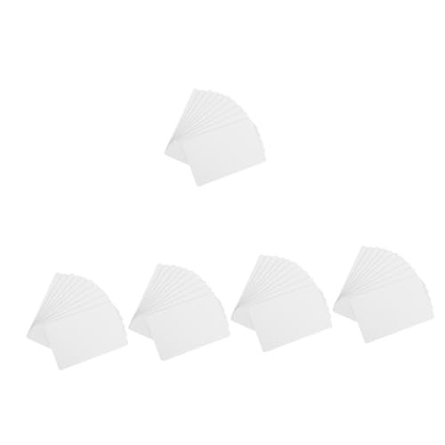OSALADI 5 Sätze Leere Mitarbeiterkarte Schmucklos Name Leere Karten Karte Zum Basteln Leere Schilder Für Das Handwerk Etiketten Für Drucker Notizkarten Briefpapier Pvc Weiß 10 Stück * 5 von OSALADI