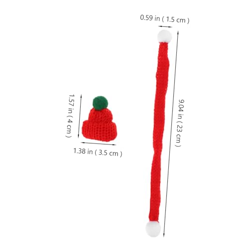 OSALADI 5 Sätze Mini Weihnachtsmützen und Schals aus Weichem Garn Handgestrickte Santa Hüte mit Pompons Kleine Festliche Accessoires für Haustiere Puppen und DIY Dekorationen Rot Grün OSALADI 5 Sätze Mini Weihnachtsmützen und Schals aus Weichem Garn Handgestrickte Santa Hüte mit Pompons Kleine Festliche Accessoires für Haustiere Puppen und DIY Dekorationen Rot Grün von OSALADI