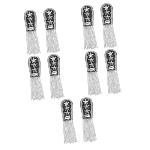 OSALADI 5 Sätze Quasten Eskapula Schmuck Felsen Punk -patches Schulter-abzeichen- Punk-epaulette Modequaste Schulterklappen Mit Quaste Kostüm Schulter Legierung 2 Stücke * 5 OSALADI 5 Sätze Quasten Eskapula Schmuck Felsen Punk -patches Schulter-abzeichen- Punk-epaulette Modequaste Schulterklappen Mit Quaste Kostüm Schulter Legierung 2 Stücke * 5 von OSALADI