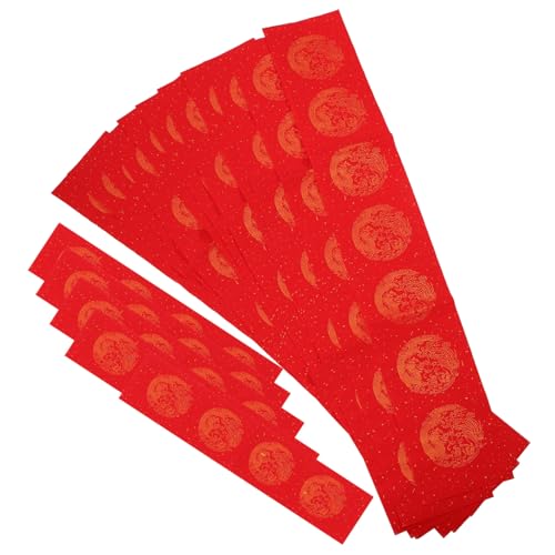OSALADI 5 Sätze Rotes Kalligraphie Papier für Frühlingsfest für Chinesische Neujahrsdekoration Leicht Tragbar zum Schreiben von Glückwünschen für Festliche Anlässe von OSALADI