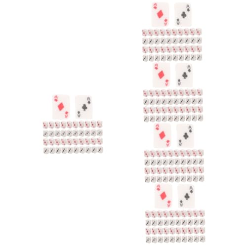 OSALADI 5 Sätze Spielkartenperlen Spielkartenschmuck Pokerkartenschmuck Abstandshalter Perlen Für Schmuckhersteller Runden Lose Reiz Erwachsene Form Basteln Polymer-ton 100 Stück * 5 von OSALADI