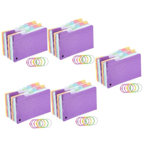OSALADI 5 Sätze Spule Notizblock Mehrfarbige Karteikarten Ringe Für Karteikarten Beringt Karteikarten Mit Spiralbindung Linierte Notizkarten Revision Papier Zufällige Farbe 300 Blätter * 5 von OSALADI