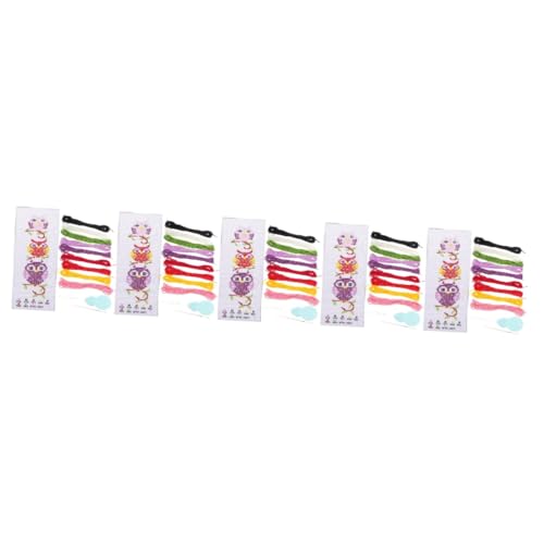 OSALADI 5 Sätze Stick Einen Lesezeichenmarkierungsbeutel Herstellung Bausatz Stickset Für Anfänger Stich Weiß Hochzeit Nähen Kreative Sticklesezeichen Stickerei-diy-lesezeichen Stoff von OSALADI