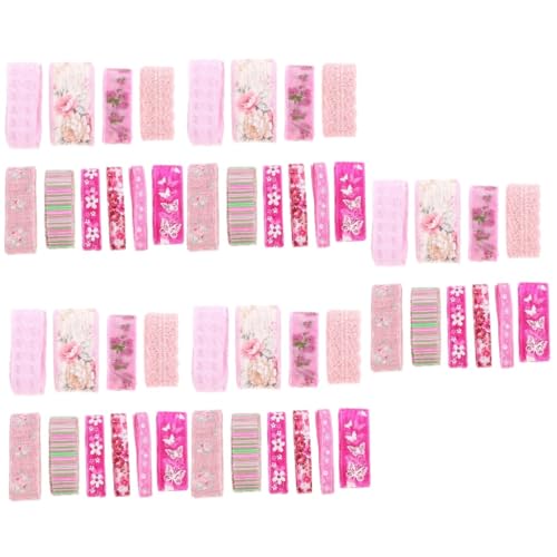 OSALADI 5 Sätze Teiliges Blumenmuster Geschenkband Polyester Multifunktionales Schneidbares Dekoband Für Diy Bastelprojekte Hochzeiten Und 10 Stück * 5 von OSALADI