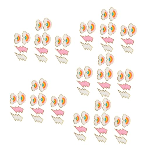 OSALADI 5 Sätze Teiliges Gestickte Regenbogen Patches Flicken Für Kreative Diy Projekte Zum Reparieren Von Kleidung Verleihen Eines Individuellen Looks 14 Stück * 5 von OSALADI