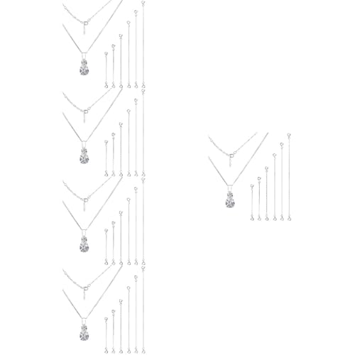 OSALADI 5 Sätze Teiliges Kettenverlängerungen Silber Für Diy Schmuckherstellung Armband Und Halskettenverlängerungen Langlebigem Für Kreative Projekte 6 Stücke * 5 von OSALADI