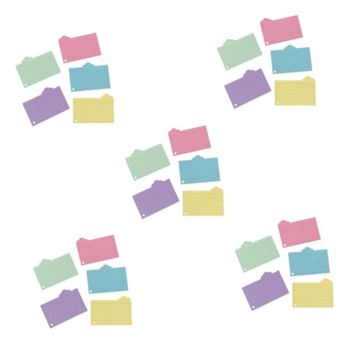 OSALADI 5 Sätze Vokabelheft Aus Notizpapier Mit Klebrig Flashcard Bunt Material Farbig Revision Rosa Ungefüttert Lehrreich Studie Wolke Student Karteikarte 125 Blätter * 5 von OSALADI
