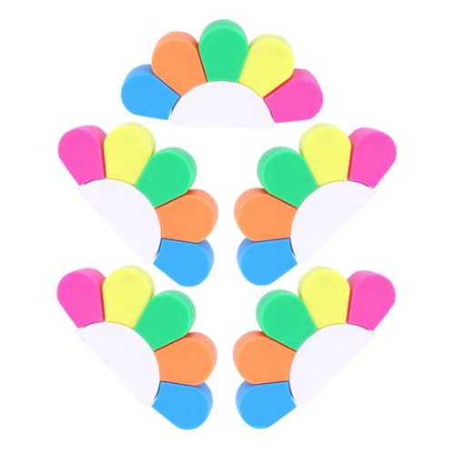OSALADI 5 Sätze farbiger Highlighter bunt Markierungen Farben Kunst Neon Multipack praktischer Textmarker Mark Stifte Textmarker Masse Textmarker zum Lesen Textmarker fürs Büro Plastik von OSALADI