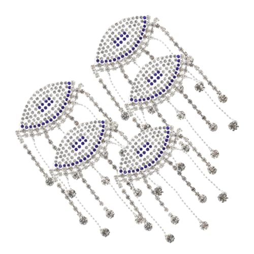 OSALADI 5 Stück Augenform Strass Applikation Aufnäher Diy Kleidung Patch für T Shirts Taschen und Dekoration Bügelpatch für Kreative Bastelprojekte von OSALADI