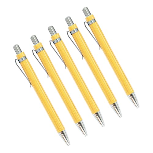 OSALADI 5 Stück Bamboo Kugelschreiber Druckmechanik Glattes Schreiben Komfortabler Griff für Büro und Schule Umweltfreundliche Schreibutensilien OSALADI 5 Stück Bamboo Kugelschreiber Druckmechanik Glattes Schreiben Komfortabler Griff für Büro und Schule Umweltfreundliche Schreibutensilien von OSALADI