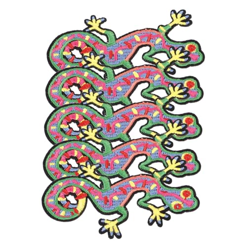 OSALADI 5 Stück Cartoon-Patch Cartoon-Kleidungsapplikation Kleidung Accessoire WHO für nähen Gecko-Flecken Kostüm-Patch-Zubehör Kleidung reparieren appliziertes Stoff OSALADI 5 Stück Cartoon-Patch Cartoon-Kleidungsapplikation Kleidung Accessoire WHO für nähen Gecko-Flecken Kostüm-Patch-Zubehör Kleidung reparieren appliziertes Stoff von OSALADI