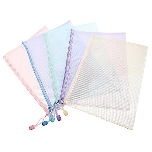 OSALADI 5 Stück Dokumententaschen Reißverschluss Wasserdichte Mesh Beutel für Büro Schule Kunststoffdatei Organizer Multifunktionale Aufbewahrungstaschen für Unterlagen Kosmetik OSALADI 5 Stück Dokumententaschen Reißverschluss Wasserdichte Mesh Beutel für Büro Schule Kunststoffdatei Organizer Multifunktionale Aufbewahrungstaschen für Unterlagen Kosmetik von OSALADI