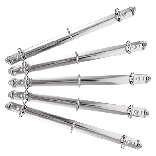 OSALADI 5 Stück Drei-loch-clip Bindemechanismus Mechanismus-binder Schlanker Ordner Notizbuch Segmentierter Binder D-ringbuch Bindemittel Ordnerringe Weißnickel Silver von OSALADI