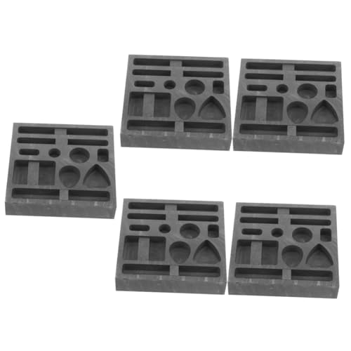 OSALADI 5 Stück Graphitgussform für Silber und Gold Wiederverwendbare Graphitform Design für Schmuckherstellung und Metallguss Hohe Thermische Stabilität Kompakt und Platzsparend OSALADI 5 Stück Graphitgussform für Silber und Gold Wiederverwendbare Graphitform Design für Schmuckherstellung und Metallguss Hohe Thermische Stabilität Kompakt und Platzsparend von OSALADI