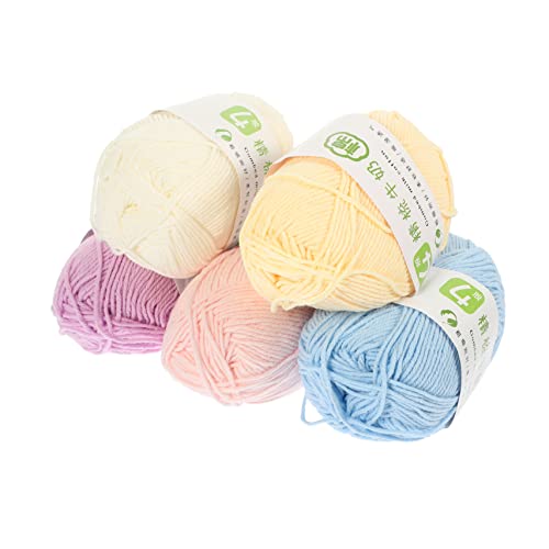 OSALADI 5 Stück Häkelgarn Vielseitiges Baumwollgarn Extra für Puppen Mützen und Schals Bequemes Häkeln und Handstricken Farbenfroh und Strapazierfähig OSALADI 5 Stück Häkelgarn Vielseitiges Baumwollgarn Extra für Puppen Mützen und Schals Bequemes Häkeln und Handstricken Farbenfroh und Strapazierfähig von OSALADI