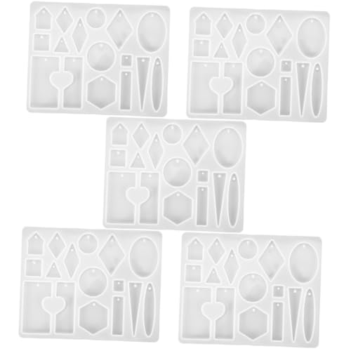 OSALADI 5 Stück Herzförmige Silikonform für Schmuck DIY Ohrringe und Anhänger Gießform Flexibles und Langlebiges Material für Bastelprojekte für Schmuckherstellung und OSALADI 5 Stück Herzförmige Silikonform für Schmuck DIY Ohrringe und Anhänger Gießform Flexibles und Langlebiges Material für Bastelprojekte für Schmuckherstellung und von OSALADI