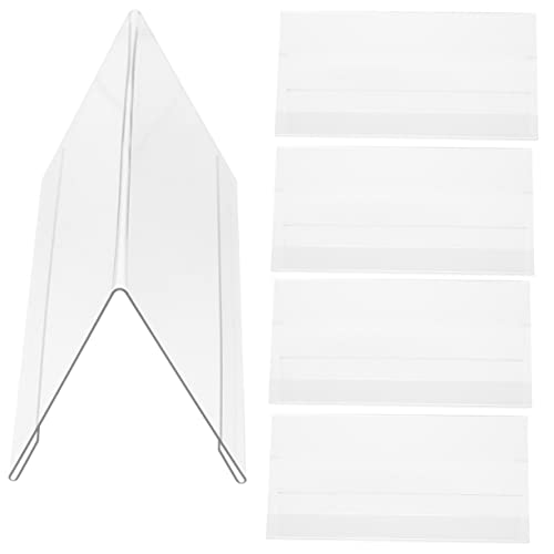 OSALADI 5 Stück Konferenztischkarten Inhaber Für Namensschildhalter Büro Form Anzeige Plakette Ausstellungsständer Visitenkartenständer Kleiner Ausstellungsstand Party Acryl Transparent von OSALADI