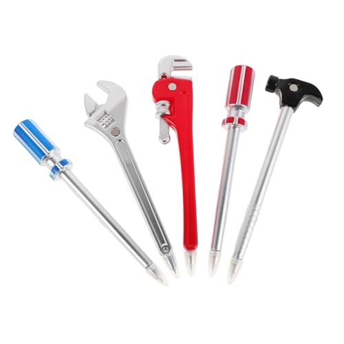 OSALADI 5 Stück Kreativer Hardware-werkzeugstift Unterhaltsame Kugelschreiber Party Tinte Junior-kugelschreiber Schrauben Lächerliche Kugelschreiber Freche Kugelschreiber Bunt Spaß Plastik von OSALADI