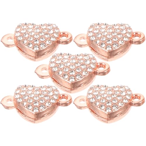 OSALADI 5 Stück Magnetverschlüsse für Schmuck Praktische Schmuckverschlüsse für Armbänder und für DIY Schmuckherstellung Roségold von OSALADI