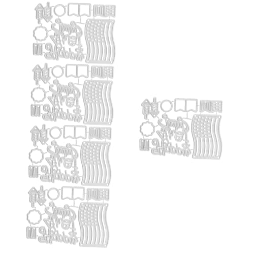 OSALADI 5 Stück Metallmesserform Gestanzt Geprägt Schablone Schneiden Fotoalbum Sammelalbum Prägen Schnitte Scrapbooking-stanzformen Für Prägung Silber Stahl Mit Hohem Kohlenstoffgehalt von OSALADI