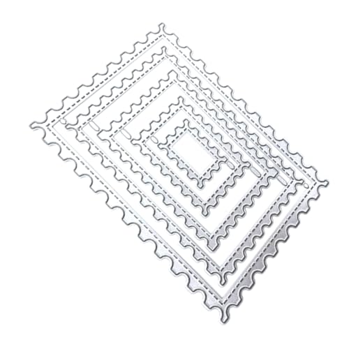 OSALADI 5 Stück Metallmesserform Stanzteile für Scrapbooking Stanzformen Rechteck -Rahmen Metall -Stanze Schnitte Kartenherstellung stirbt Kohlenstoffstahl Silver OSALADI 5 Stück Metallmesserform Stanzteile für Scrapbooking Stanzformen Rechteck -Rahmen Metall -Stanze Schnitte Kartenherstellung stirbt Kohlenstoffstahl Silver von OSALADI