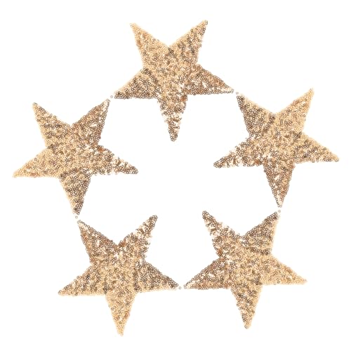 OSALADI 5 Stück Mit Pailletten Bestickter Aufnäher Flecken Stern Patch Warme Stellen Party-hochzeit Dekorative Flicken Für Kleidung Jeansflicken Zum Aufbügeln Flicken Aufnähen Golden OSALADI 5 Stück Mit Pailletten Bestickter Aufnäher Flecken Stern Patch Warme Stellen Party-hochzeit Dekorative Flicken Für Kleidung Jeansflicken Zum Aufbügeln Flicken Aufnähen Golden von OSALADI
