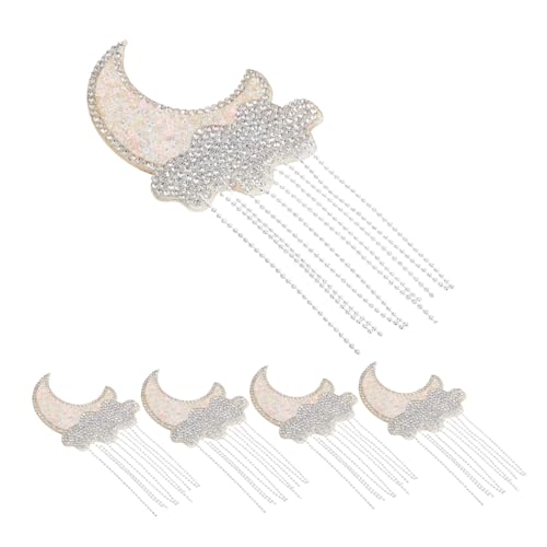 OSALADI 5 Stück Mond Wolken Applikationen mit Strass Quaste Selbstklebend Bestickte Patches zum Aufbügeln Modische Verzierungen für Kleidung Taschen Hosen DIY Zubehör OSALADI 5 Stück Mond Wolken Applikationen mit Strass Quaste Selbstklebend Bestickte Patches zum Aufbügeln Modische Verzierungen für Kleidung Taschen Hosen DIY Zubehör von OSALADI