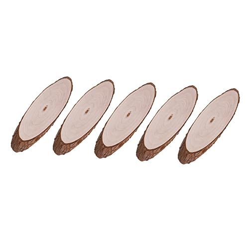 OSALADI 5 Stück Ovale Holzscheiben zum Basteln Unbehandelte DIY Holzstücke für Kreative Projekte für Malerei und Dekoration Breit und von OSALADI