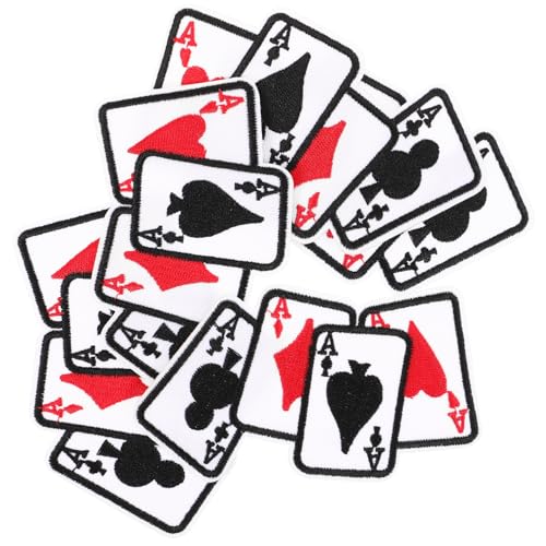 OSALADI 5 Stück Poker Spielkarten Stickerei Patches Aufbügler für Kleidung Diy Bekleidungszubehör Dekorative Flicken für Jacken und Taschen OSALADI 5 Stück Poker Spielkarten Stickerei Patches Aufbügler für Kleidung Diy Bekleidungszubehör Dekorative Flicken für Jacken und Taschen von OSALADI
