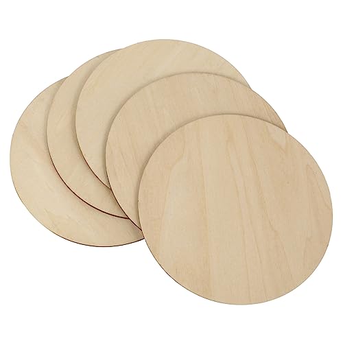 OSALADI 5 Stück Runde Holzscheiben Leichte DIY Holzplättchen Unbehandelte Holzplatten zum Basteln Bemalen Gravieren und Dekoration für Kreative Handwerksprojekte OSALADI 5 Stück Runde Holzscheiben Leichte DIY Holzplättchen Unbehandelte Holzplatten zum Basteln Bemalen Gravieren und Dekoration für Kreative Handwerksprojekte von OSALADI