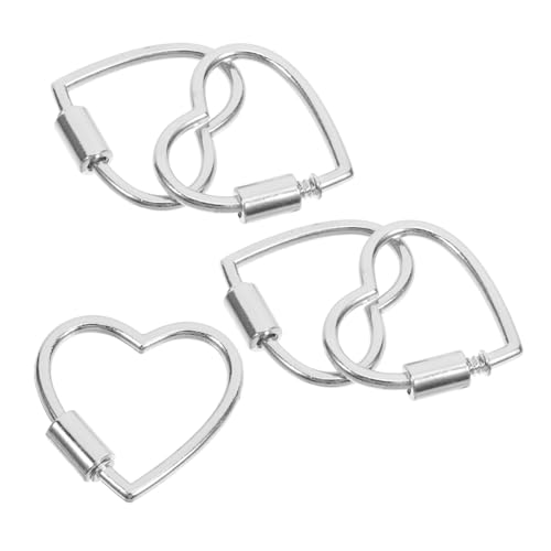 OSALADI 5 Stück Schmuckzubehör Doppelt Zu Öffnende Halskettenverschlüsse Kettenverkürzer Schlüsselanhänger in Herzform Halskettenverschluss-helfer Rosa Karabiner Zinklegierung Silver OSALADI 5 Stück Schmuckzubehör Doppelt Zu Öffnende Halskettenverschlüsse Kettenverkürzer Schlüsselanhänger in Herzform Halskettenverschluss-helfer Rosa Karabiner Zinklegierung Silver von OSALADI