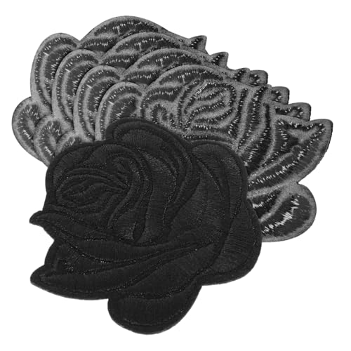 OSALADI 5 Stück Schwarze Rosen Bügelflicken Aufnäher Bestickte Blumenapplikationen zum Aufbügeln Robuste Stoffpatches für Kleidung Jacken Jeans Taschen Schnelle Reparatur und Dekorativer OSALADI 5 Stück Schwarze Rosen Bügelflicken Aufnäher Bestickte Blumenapplikationen zum Aufbügeln Robuste Stoffpatches für Kleidung Jacken Jeans Taschen Schnelle Reparatur und Dekorativer von OSALADI