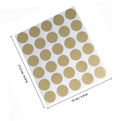 OSALADI 5 Stück Scratch off Sticker Goldfarben Selbstklebende Runde DIY Aufkleber mit Etiketten pro Beschriften für Nachrichten Überraschungen Shower Hochzeit Fundraiser und von OSALADI